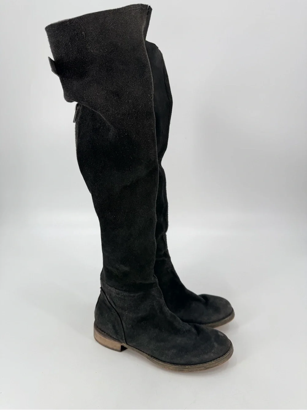 Free People Carlisle and Black Suede Over the Knee Boots 38